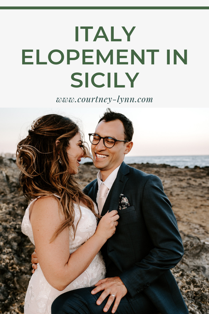 elopement in Sicily, Italy