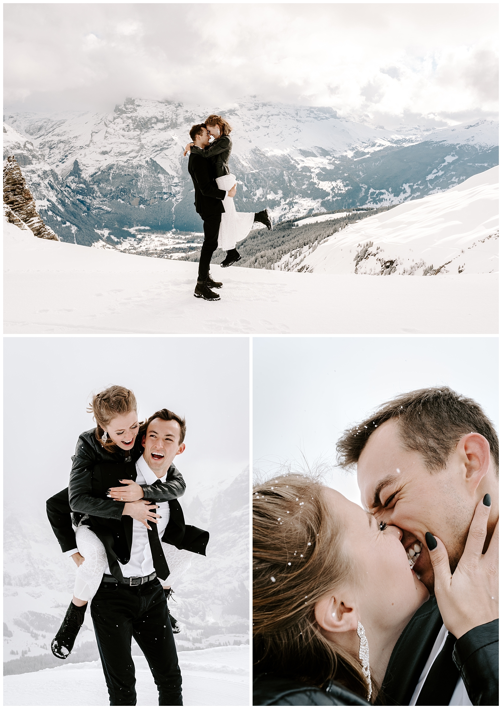 bride and groom eloping in Glacier National Park