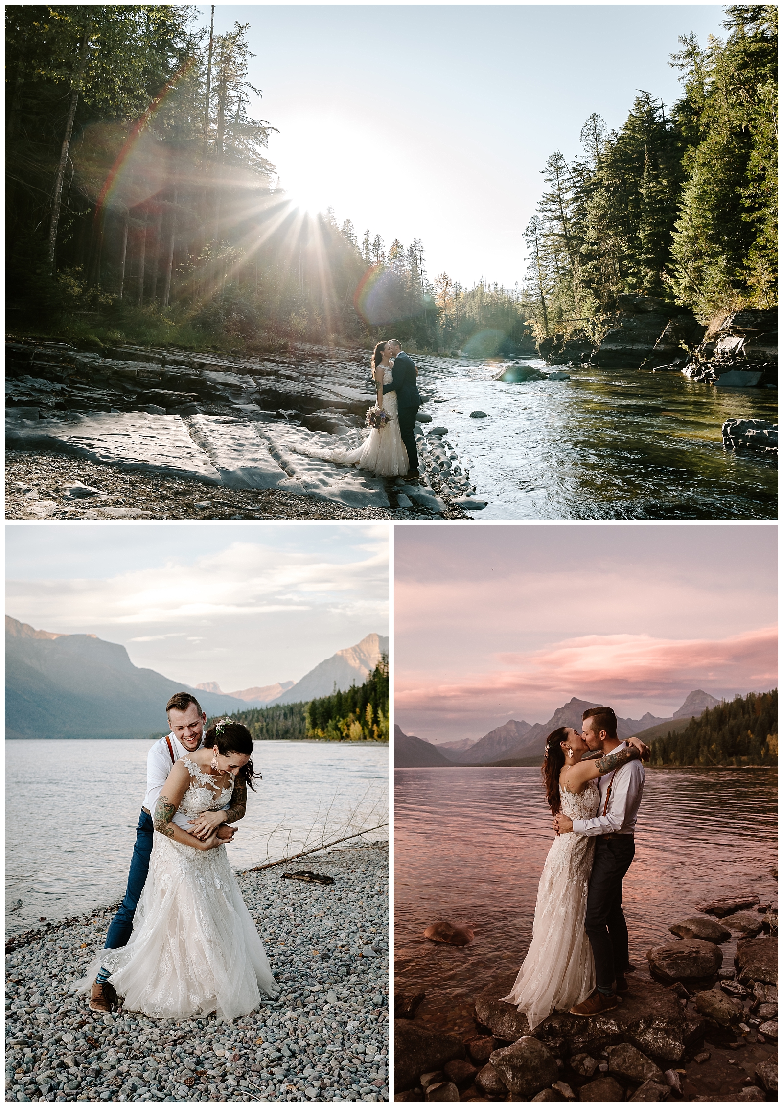 adventurous elopement at lake mcdonald in glacier national park