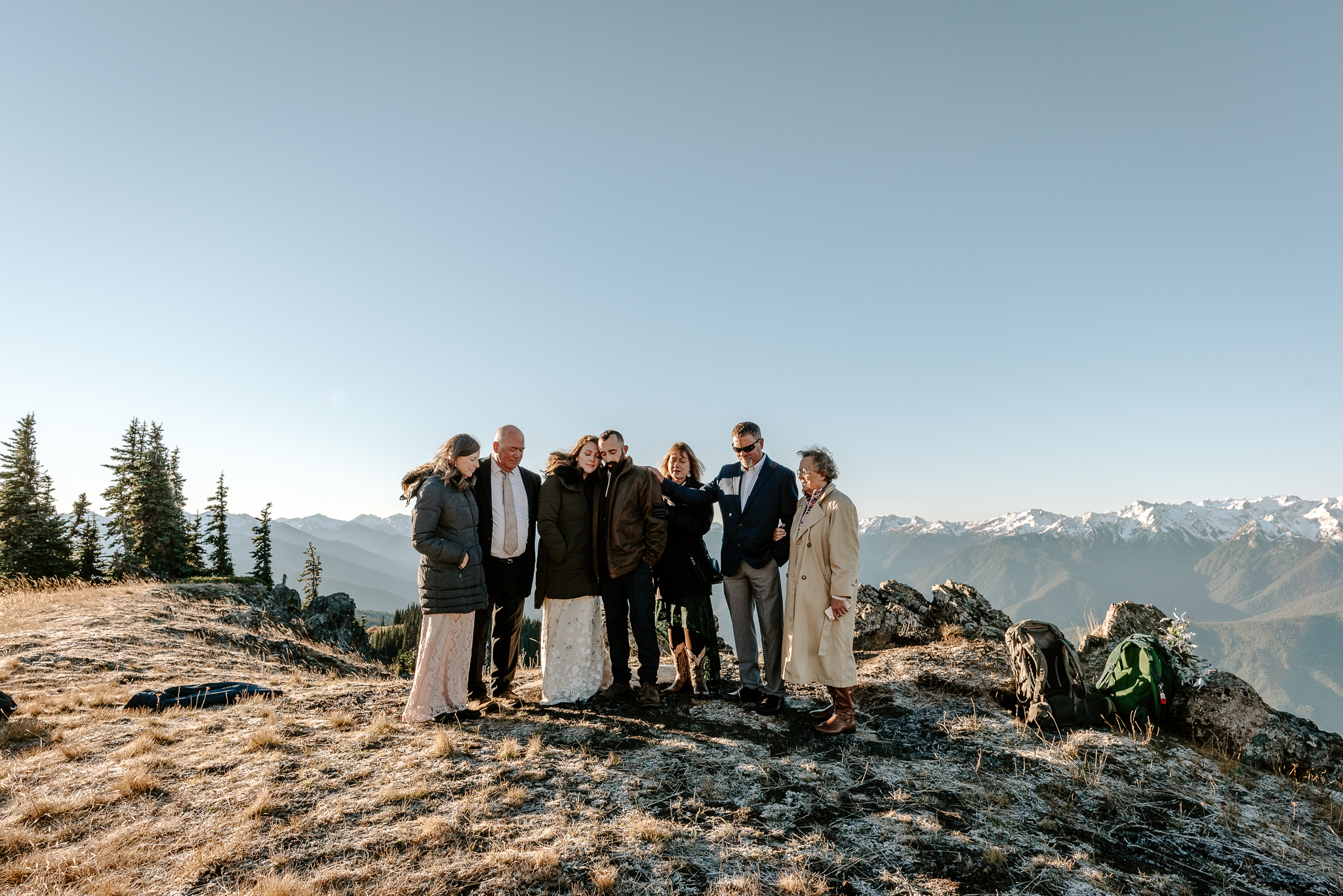 eloping with family on a mountain