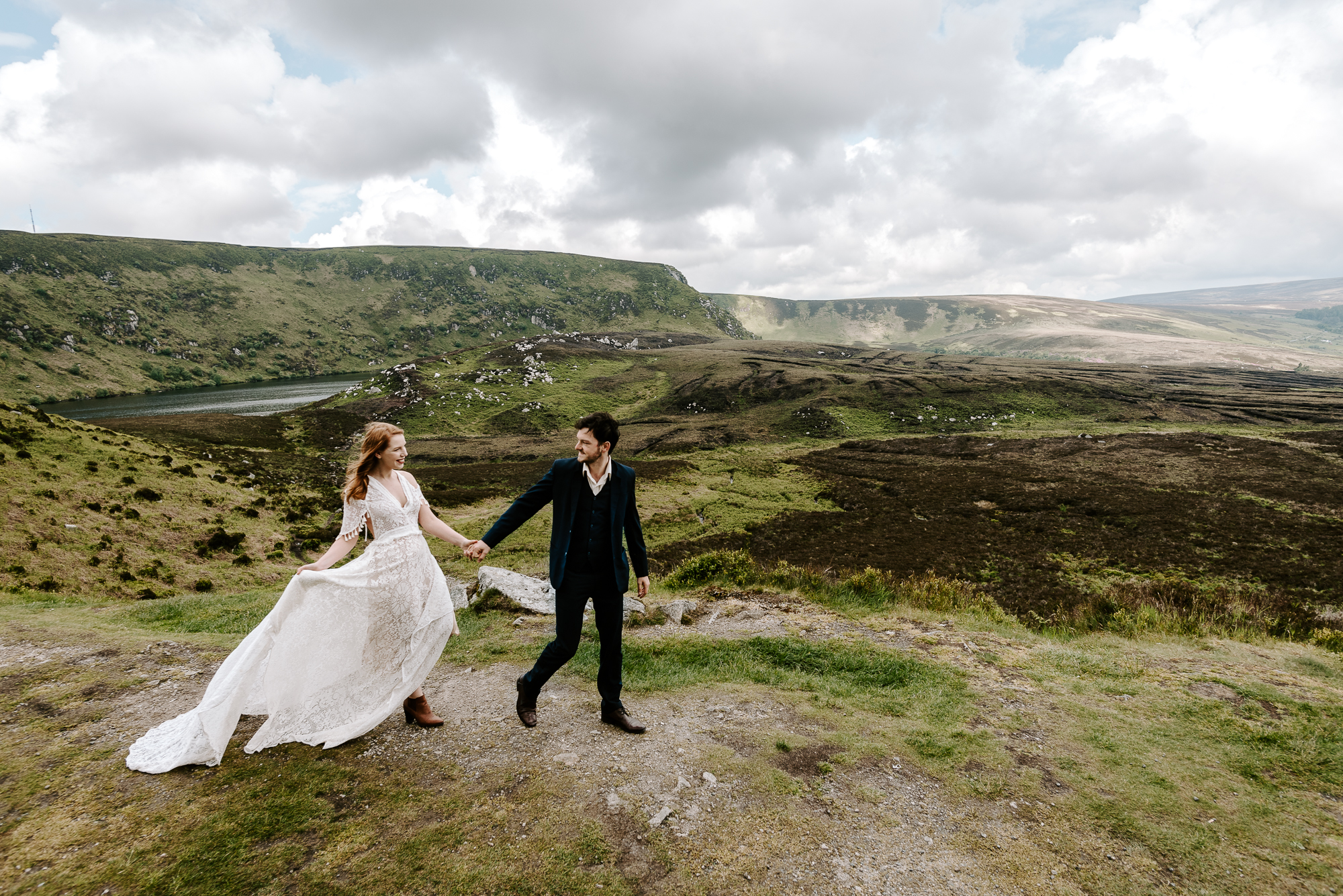 bride and groom talk about unique eloping ideas for their elopement