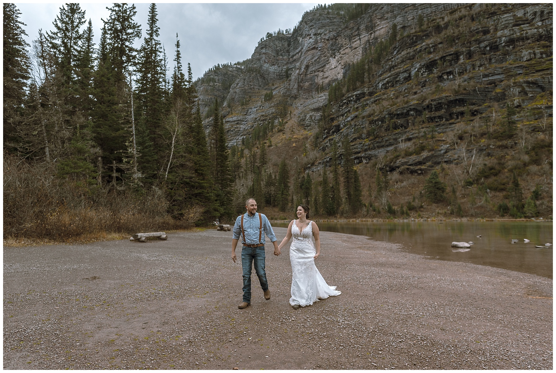 couple explores avalanche lake